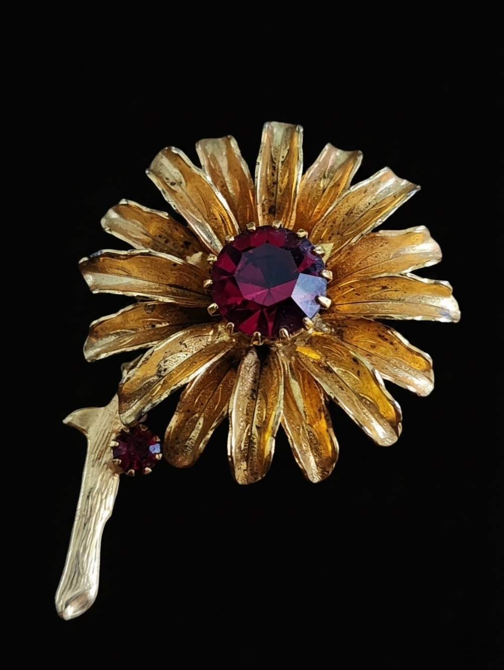 Vintage 1950's Flower Brooch - Picture 2 of 6